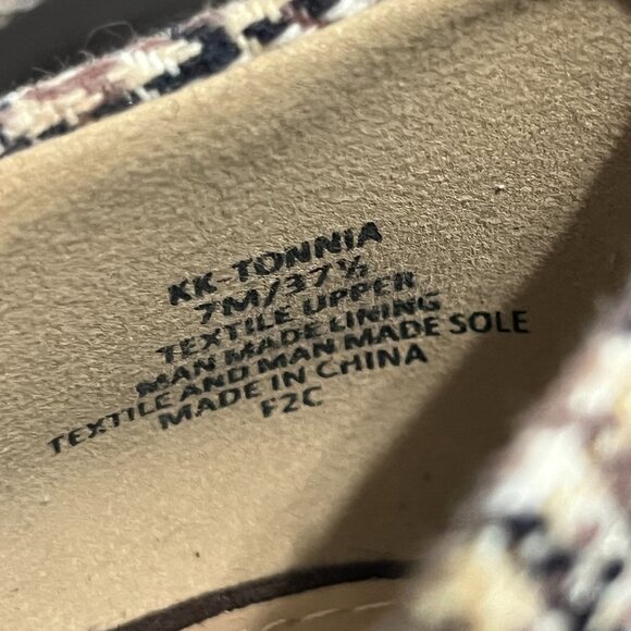 Kelly & Katie Womens Tonnia Chunky Houndstooth Loafer Heels 7M Dark Academia Y2K - Picture 10 of 12